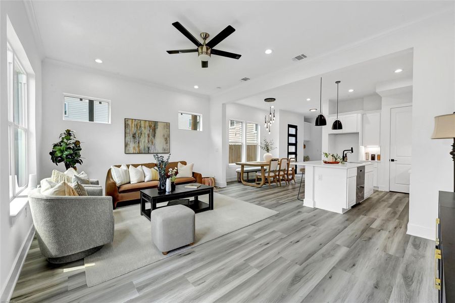 Furnished interior view inside a new home in , Houston (Image 16). Furnished interior view inside a new home in , Houston (Image 16).