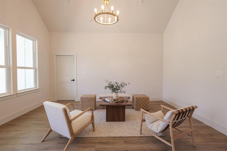 Furnished interior view inside a new home in , Fort Worth (Image 13). Furnished interior view inside a new home in , Fort Worth (Image 13).