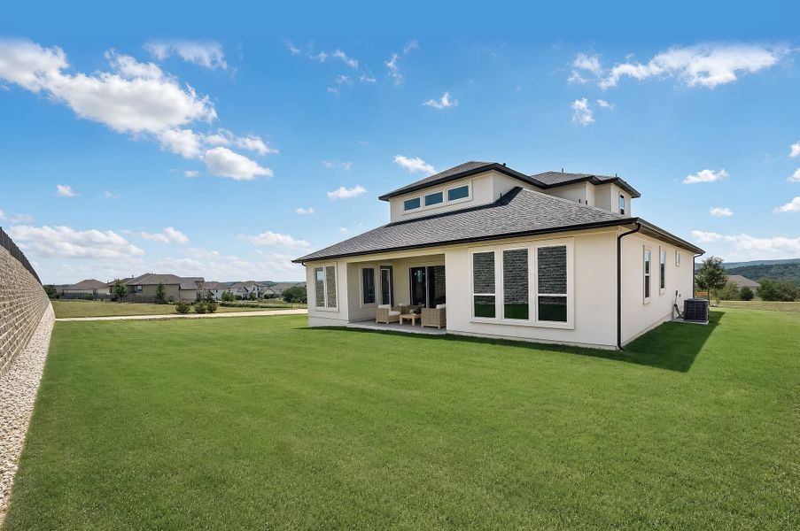 Representative exterior details of a home built from the Parmer by Taylor Morrison in Travisso, Leander (Image 26).