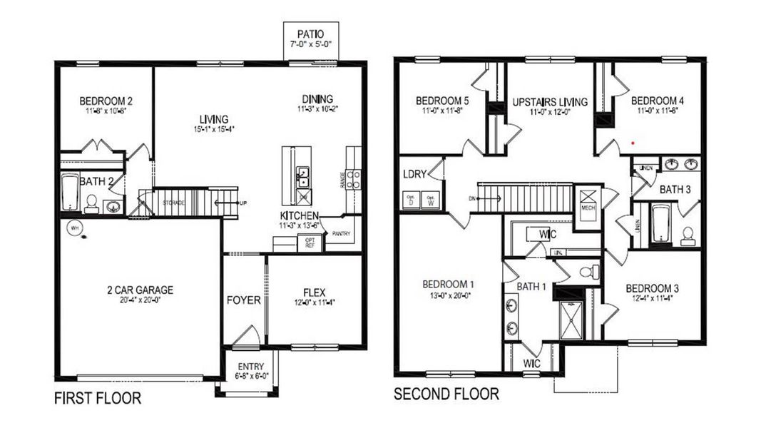 2D floor plan layout of this home in Crosswinds, Haines City, FL (Image 4).