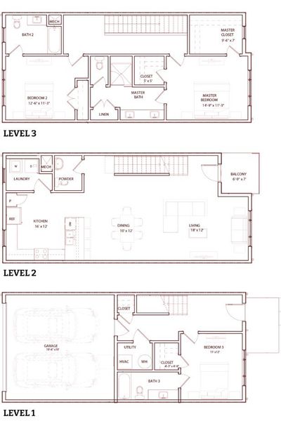 2D floor plan layout for the Nellie B by Red Seal Homes in Proximity, Nashville, TN (Image 1). 2D floor plan layout for the Nellie B by Red Seal Homes in Proximity, Nashville, TN (Image 1).