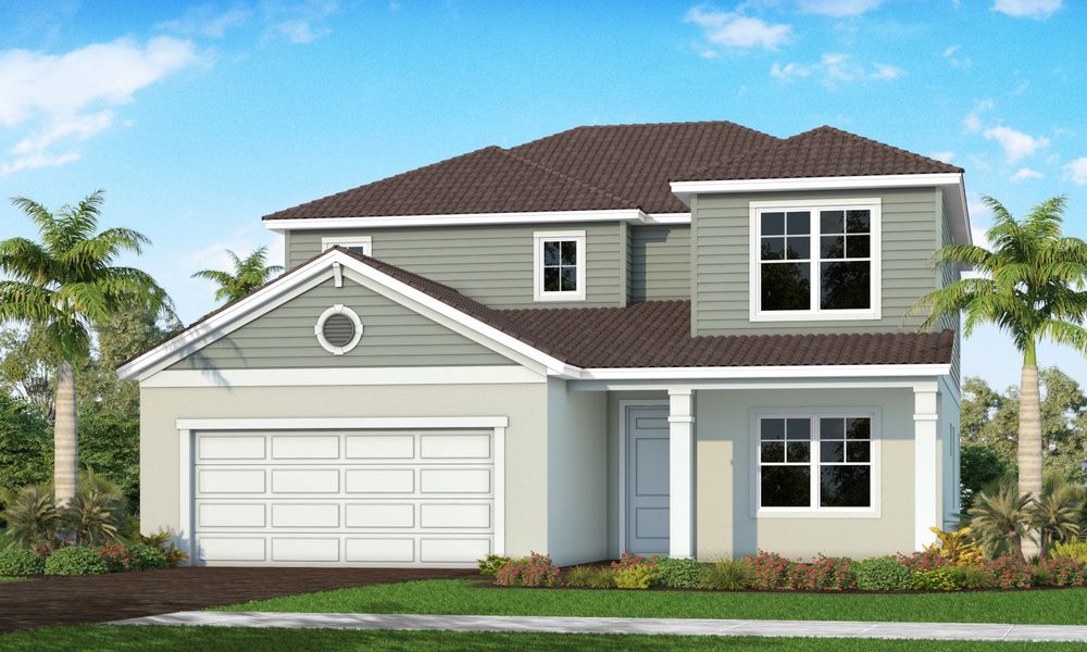 Representative exterior photo of a completed home built from the Bright Star by Neal Communities in Windward, Sarasota, FL (Image 2). Representative exterior photo of a completed home built from the Bright Star by Neal Communities in Windward, Sarasota, FL (Image 2).
