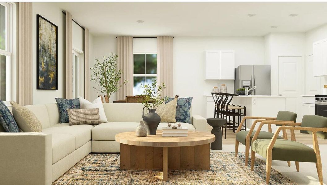 Furnished interior view inside a new home in Lindera Preserve at Cane Bay Plantation: Sabal Collection, Summerville (Image 14).