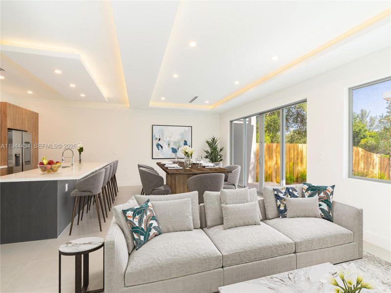 Furnished interior view inside a new home in , Fort Lauderdale (Image 3).