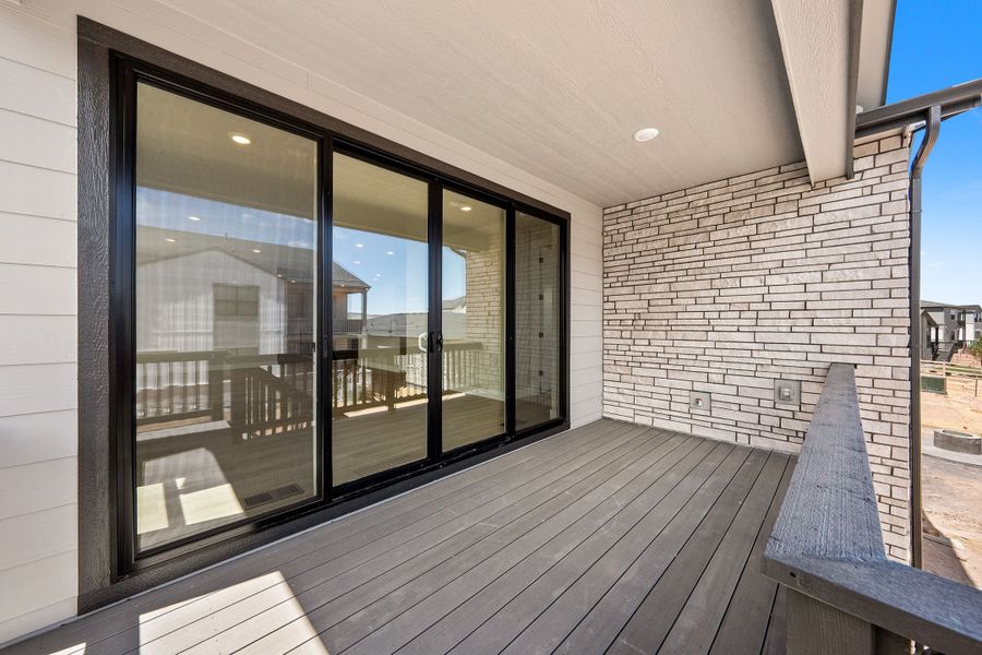 Exterior details and patio area of a home in Trumark Homes at Sterling Ranch, Littleton (Image 3).