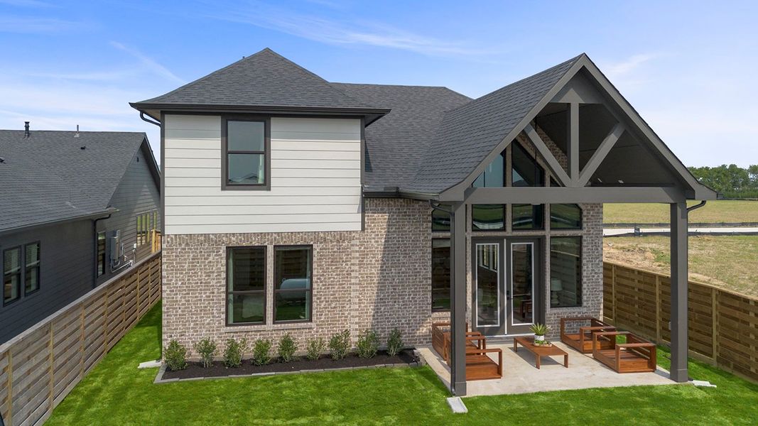 Exterior details and patio area of a home in Austin Point, Richmond (Image 3).
