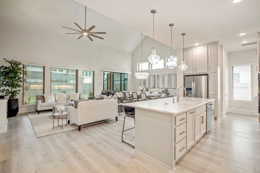 Furnished interior view inside a new home in The Highlands - 65', Porter (Image 11).