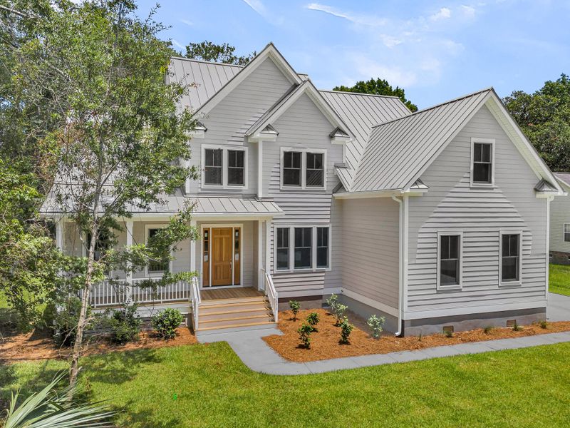 Front exterior of a new home in , Mount Pleasant, SC, highlighting curb appeal (Image 28). Front exterior of a new home in , Mount Pleasant, SC, highlighting curb appeal (Image 28).