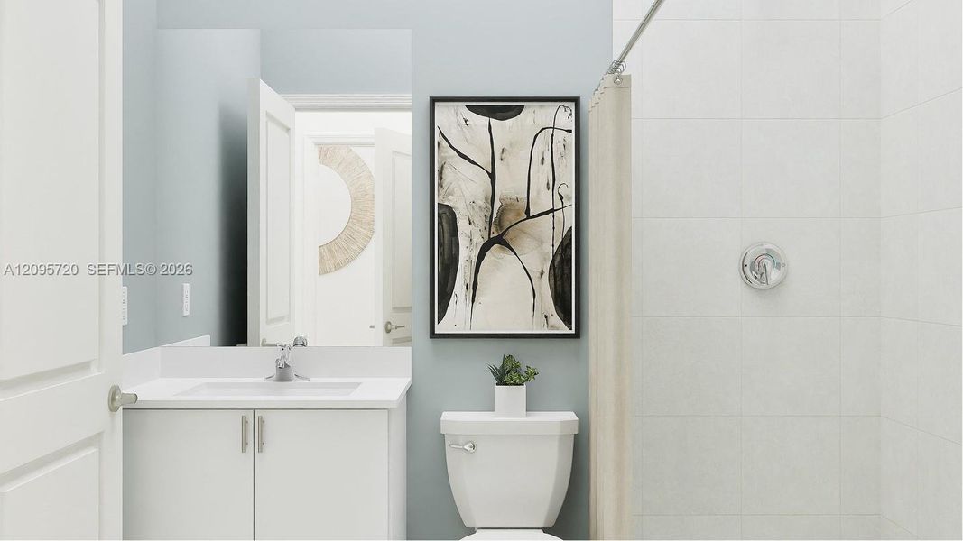 Furnished interior view inside a new home in Pineland Crest, Miami (Image 10).