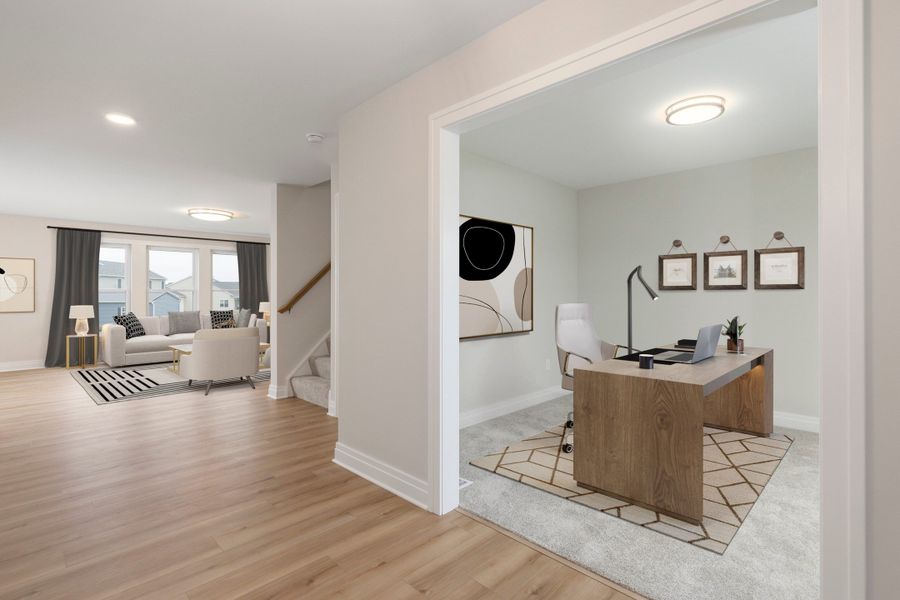 Furnished interior view inside a new home in Fieldstream Estates, Lancaster (Image 3).