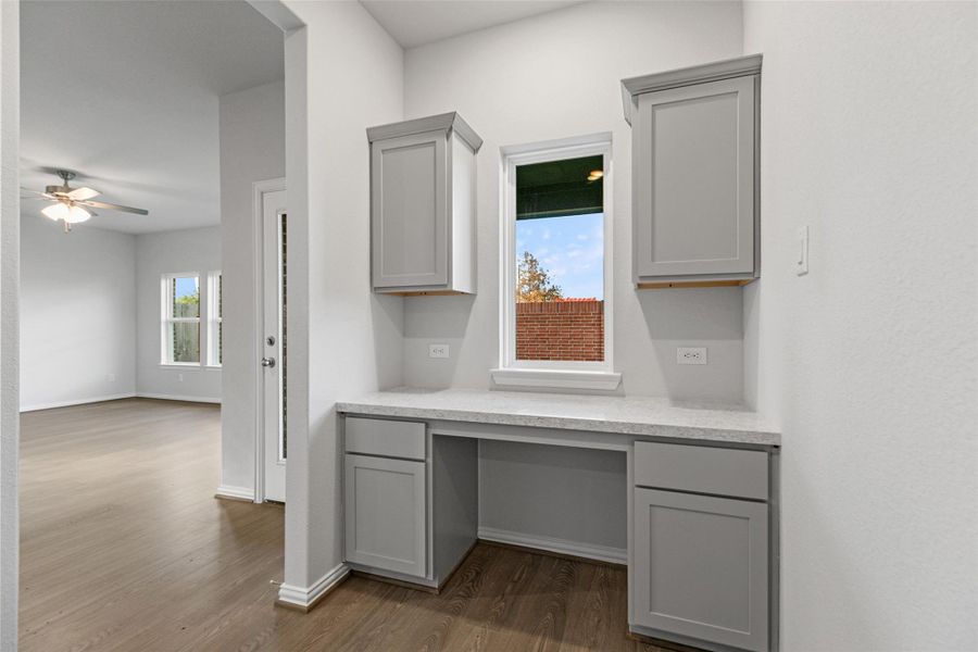 Furnished interior view inside a new home in Park at Eldridge, Sugar Land (Image 6). Furnished interior view inside a new home in Park at Eldridge, Sugar Land (Image 6).