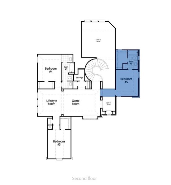 2D floor plan layout of this home in Star Trail: 65ft. lots, Prosper, TX (Image 4). 2D floor plan layout of this home in Star Trail: 65ft. lots, Prosper, TX (Image 4).
