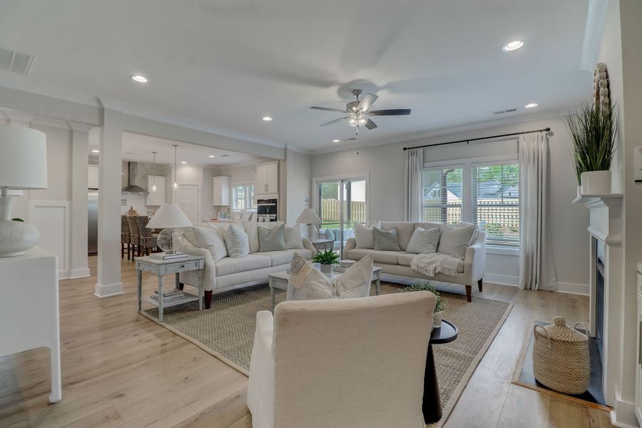 Representative furnished interior of a home built from the Brantley II by Great Southern Homes in Collins Cove, Chapin (Image 49).