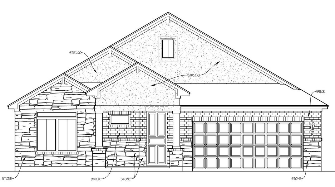 Front exterior of a new home in Meyer Ranch, New Braunfels, TX, highlighting curb appeal (Image 2). Front exterior of a new home in Meyer Ranch, New Braunfels, TX, highlighting curb appeal (Image 2).