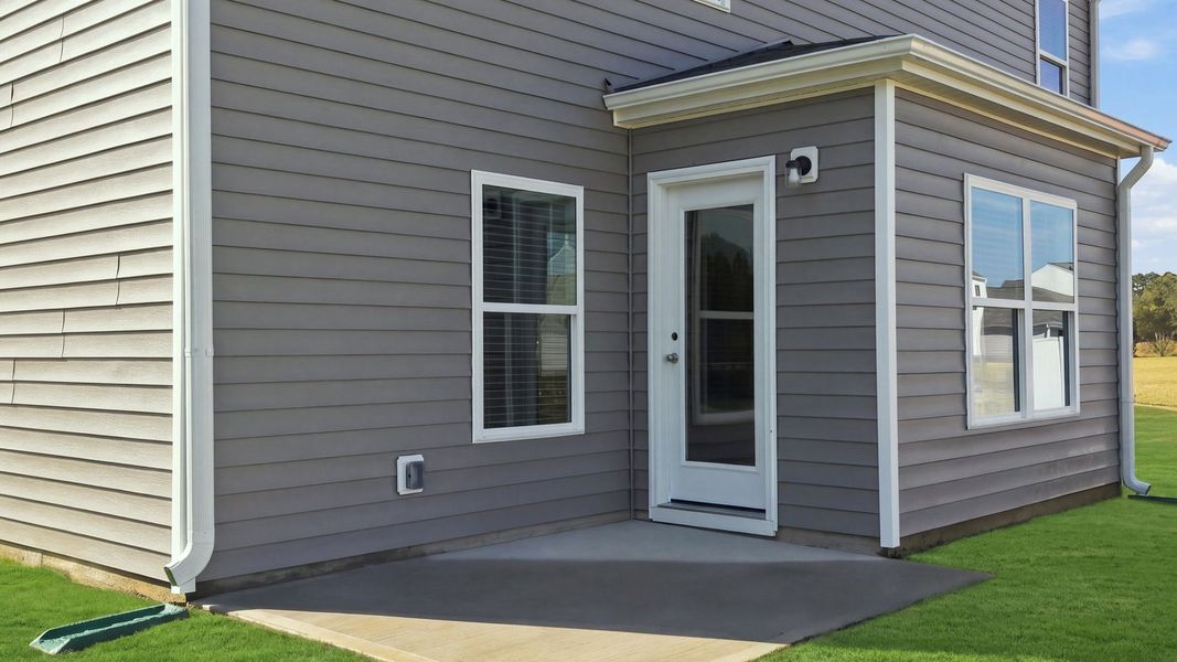 Exterior details and patio area of a home in Bynum Farms, Farmville (Image 22).