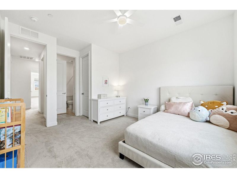 Another view secondary bedroom (bedroom 3)  showing size and natural light. and en-suite bathroom access
