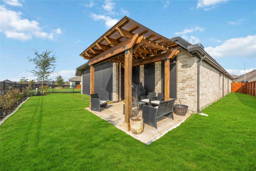 Exterior details and patio area of a home in , Manvel (Image 26). Exterior details and patio area of a home in , Manvel (Image 26).