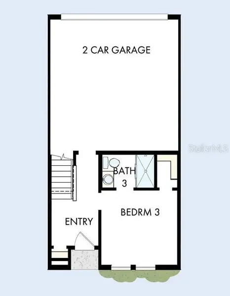 2D floor plan layout of this home in Towns at Union, St. Petersburg, FL (Image 4).
