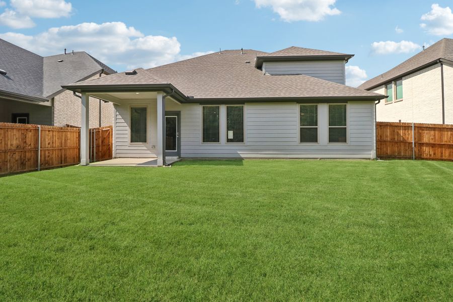 Covered Patio in the Masters home plan by Trophy Signature Homes