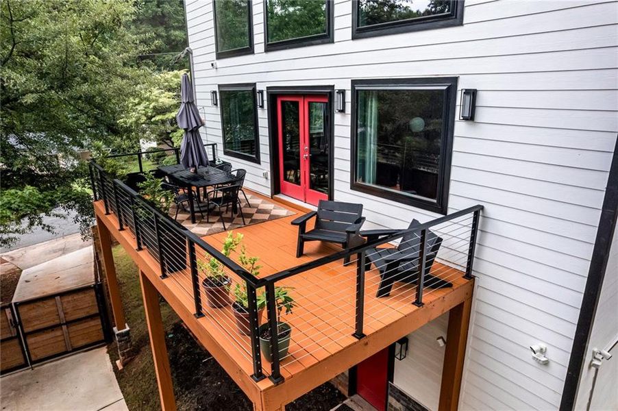 Exterior details and patio area of a home in , Atlanta (Image 2). Exterior details and patio area of a home in , Atlanta (Image 2).