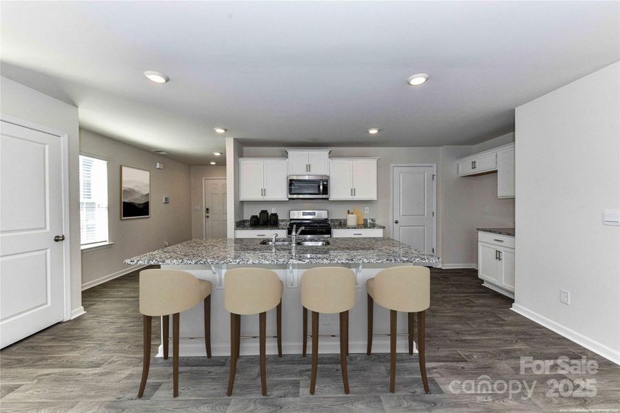 Virtually staged kitchen