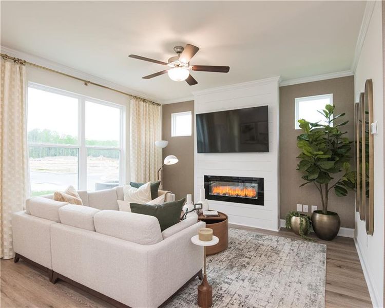 Furnished interior view inside a new home in Mulberry Summit, Flowery Branch (Image 14). Furnished interior view inside a new home in Mulberry Summit, Flowery Branch (Image 14).