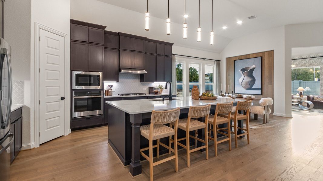 Representative furnished interior of a home built from the Villanova by DRB Homes in Creekhaven, Iowa Colony (Image 4).