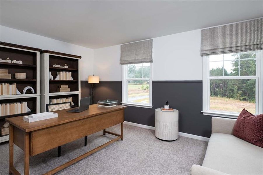 Furnished interior view inside a new home in Arbors at Richland Creek, Buford (Image 6). Furnished interior view inside a new home in Arbors at Richland Creek, Buford (Image 6).