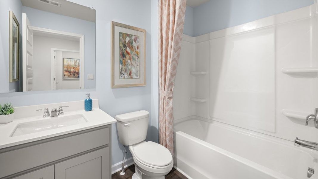 Representative furnished interior of a home built from the Ashley by D.R. Horton in Echo Glen, Stockbridge (Image 25).