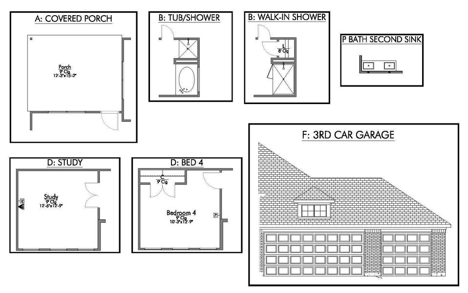 2D floor plan layout for the The 1818 by Stylecraft Builders in Sterling Ridge, Huntsville, TX (Image 3). 2D floor plan layout for the The 1818 by Stylecraft Builders in Sterling Ridge, Huntsville, TX (Image 3).
