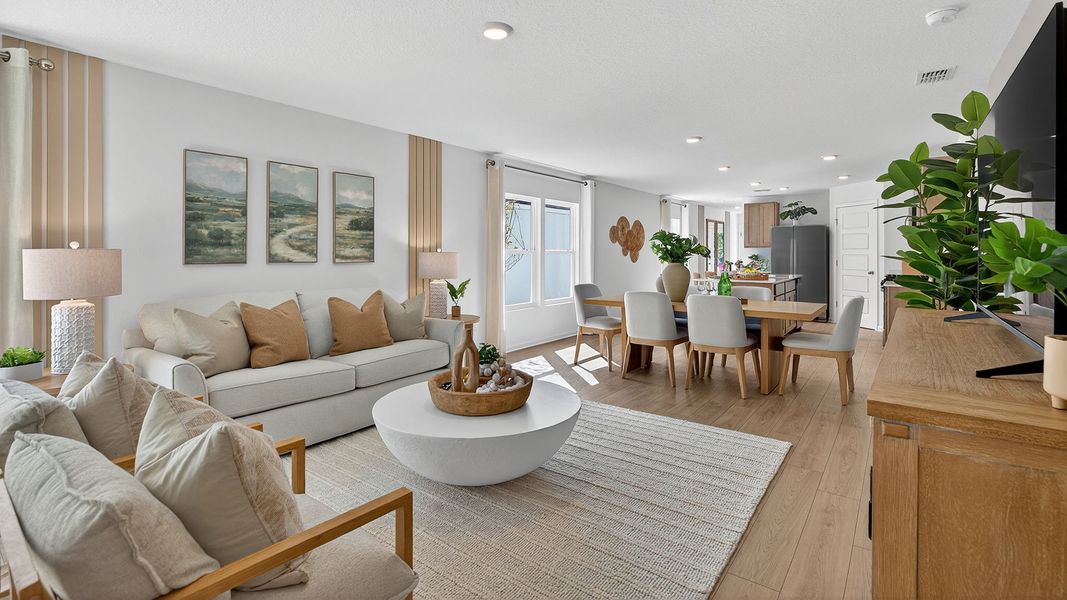 Representative furnished interior of a home built from the HARPER by D.R. Horton in Grand Reserve, Bunnell (Image 16). Representative furnished interior of a home built from the HARPER by D.R. Horton in Grand Reserve, Bunnell (Image 16).