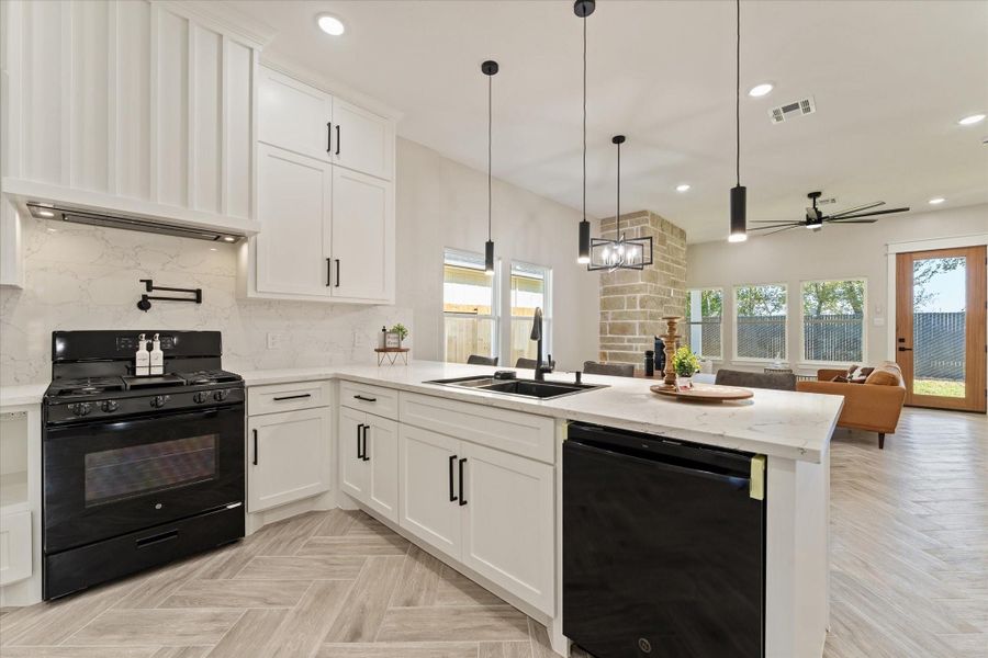 Furnished interior view inside a new home in , La Porte (Image 8).