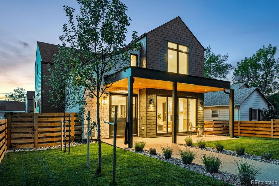 Front exterior of a new home in , Louisville, CO, highlighting curb appeal (Image 20).