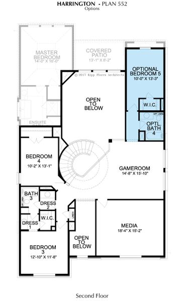 2D floor plan layout for the Harrington by Landon Homes in Lexington Frisco, Frisco, TX (Image 23).