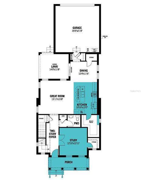 2D floor plan layout of this home in Celebration - Island Village, Celebration, FL (Image 4). 2D floor plan layout of this home in Celebration - Island Village, Celebration, FL (Image 4).