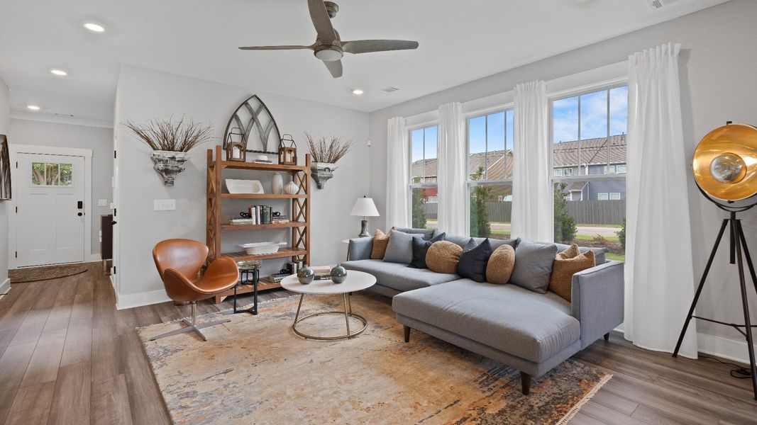 Representative furnished interior of a home built from the Corner Litchfield by DRB Homes in Saluda Crossing, Piedmont (Image 26).