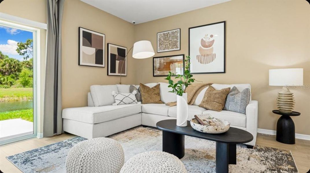 Furnished interior view inside a new home in The Towns at Tiburon, Nokomis (Image 6).