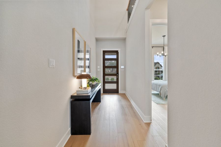 Furnished interior view inside a new home in Heritage, Dripping Springs (Image 6).