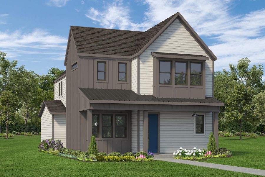 Front exterior of a home in the Two Step Farm - Trio Collection community, located in Montgomery, TX (Image 8).