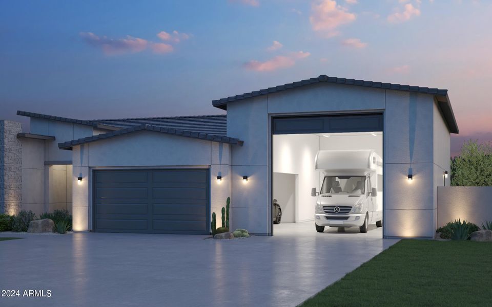 Tall Garage-SmallRV-Twilight_Grass