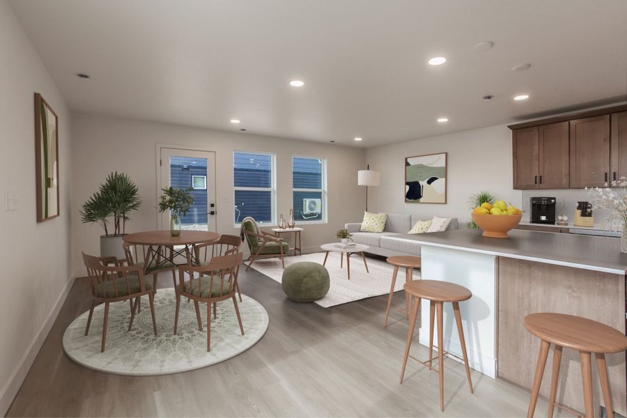 Furnished interior in a model home at Prairie Song Cottages in Windsor (Image 7). Furnished interior in a model home at Prairie Song Cottages in Windsor (Image 7).