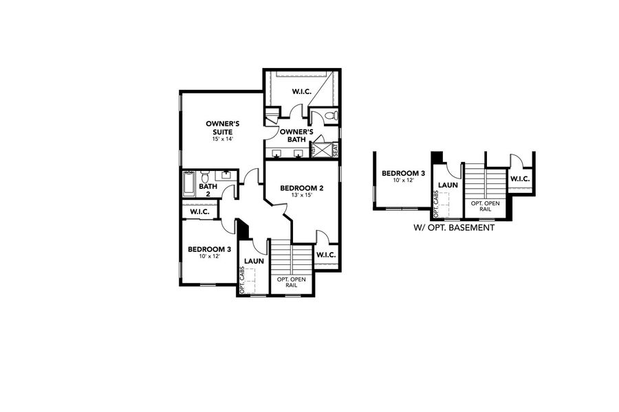 2D floor plan layout of this home in Timnath Lakes, Timnath, CO (Image 3).