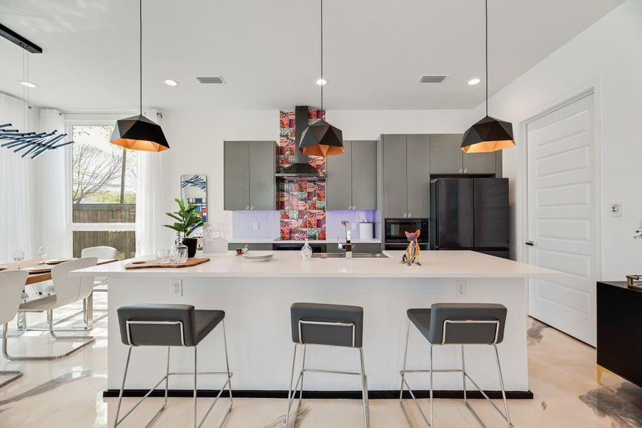 Furnished interior view inside a new home in , Dallas (Image 3).