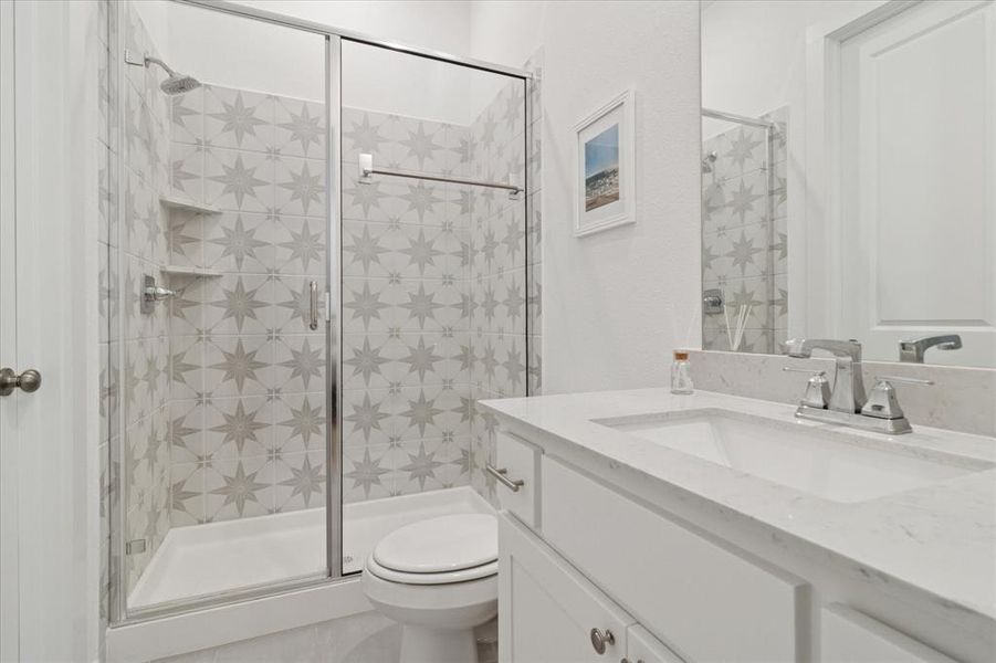 Furnished interior view inside a new home in Painted Tree - South, McKinney (Image 22). Furnished interior view inside a new home in Painted Tree - South, McKinney (Image 22).