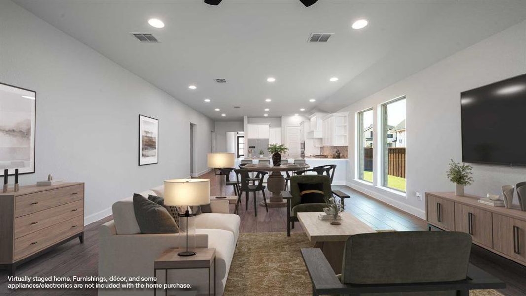 Furnished interior view inside a new home in Trinity Falls 45', McKinney (Image 6). Furnished interior view inside a new home in Trinity Falls 45', McKinney (Image 6).