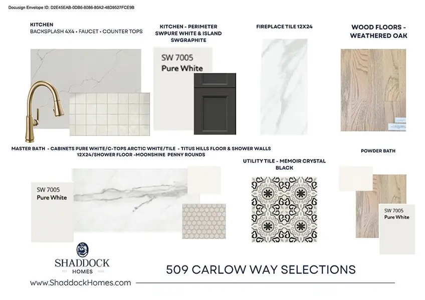 Sample of building materials used in homes in Hillside Village, Celina (Image 3).