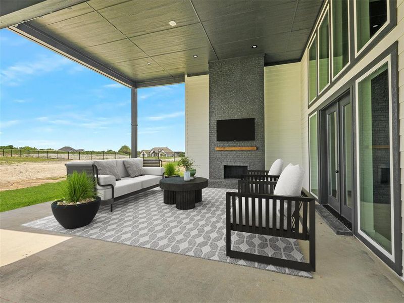 Impressive 800 sqft of cover patio.