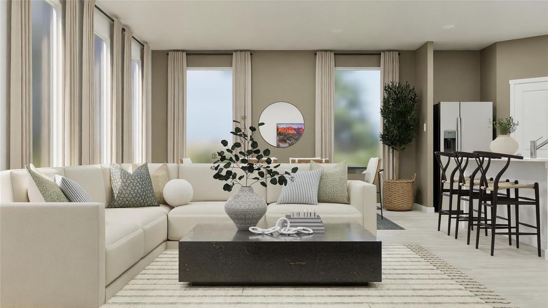 Furnished interior view inside a new home in Pleasant Hill, Bryan (Image 3). Furnished interior view inside a new home in Pleasant Hill, Bryan (Image 3).