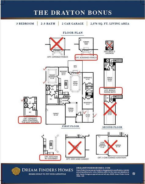 2D floor plan layout of this home in Cherrywood Estates, Summerville, SC (Image 5).