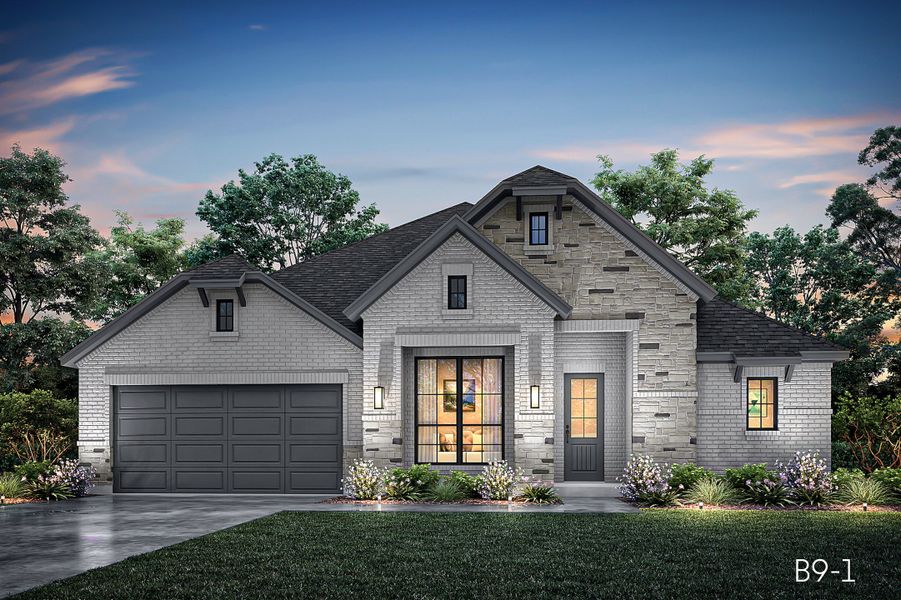 Representative exterior photo of a completed home built from the Denver by John Houston Homes in Bull Hide Estates, Hewitt, TX (Image 4). Representative exterior photo of a completed home built from the Denver by John Houston Homes in Bull Hide Estates, Hewitt, TX (Image 4).